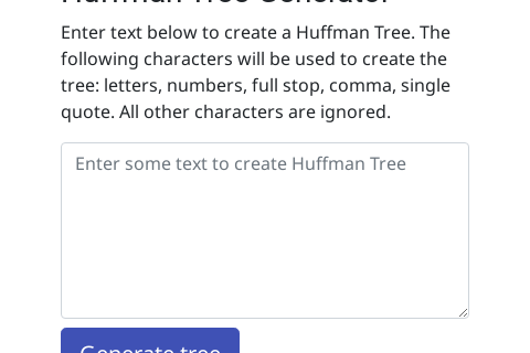 Thumbnail of Huffman Tree interactive